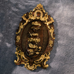 Decoracao_Tres_Coracoes_Sagrados_em_Madeira