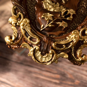 Decoracao_Tres_Coracoes_Sagrados_em_Madeira
