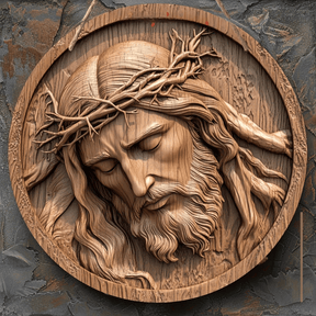 Imagem_de_Jesus_Cristo_Coroado_de_Espinhos_em_Madeira_Circular