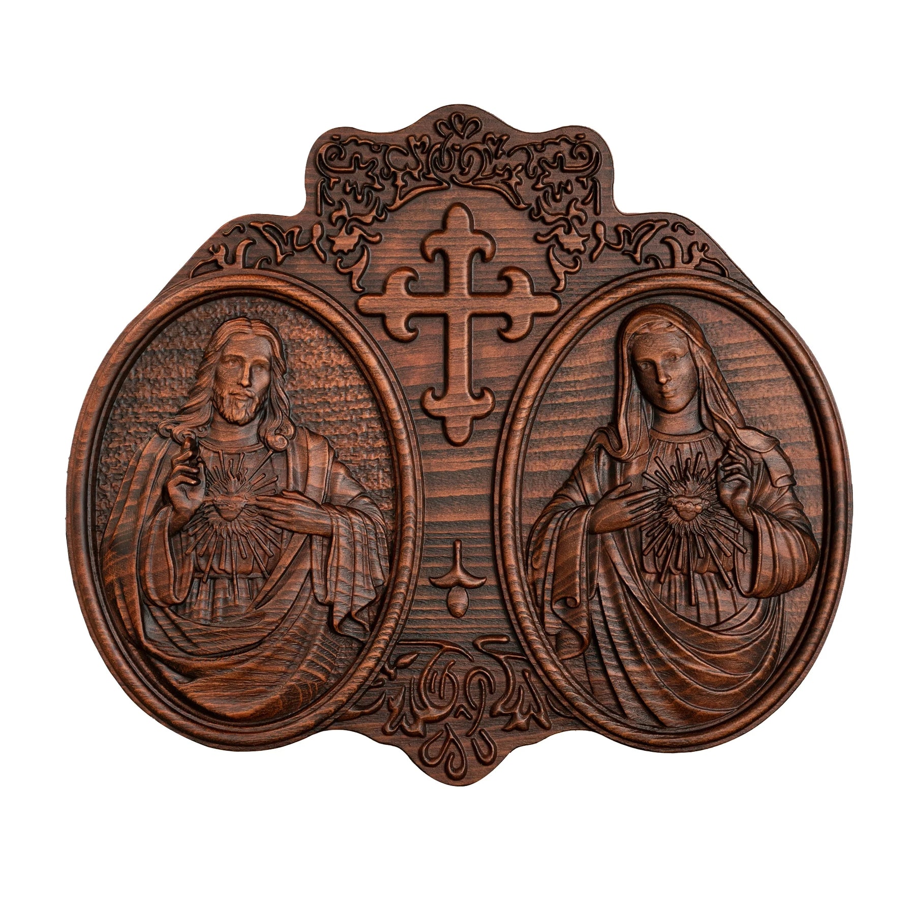 Placa_dos_Tres_Coracoes_Sagrados_em_Madeira