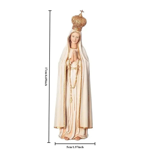1Set Roman Joseph's Studio 17cm Our Lady of Fatima Figure Statue Religious Statue Sculpture Virgin Mary Religious Decoration